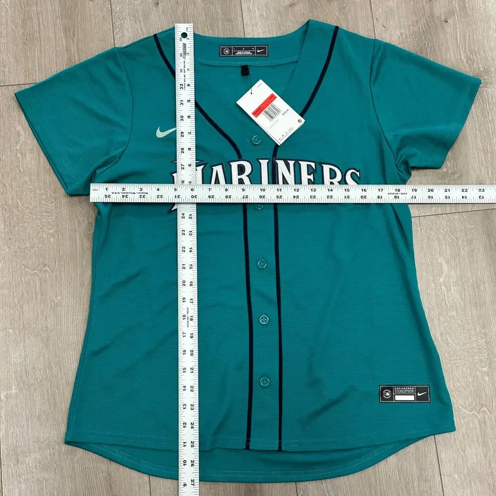 Nike Women's Seattle Mariners aqua teal alternate jersey sz Large L B30